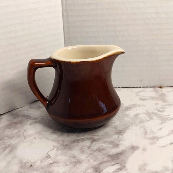 Vtg Burden Brown Small Ceramic Individual Creamer Restaurant ware - Picture 7 of 10